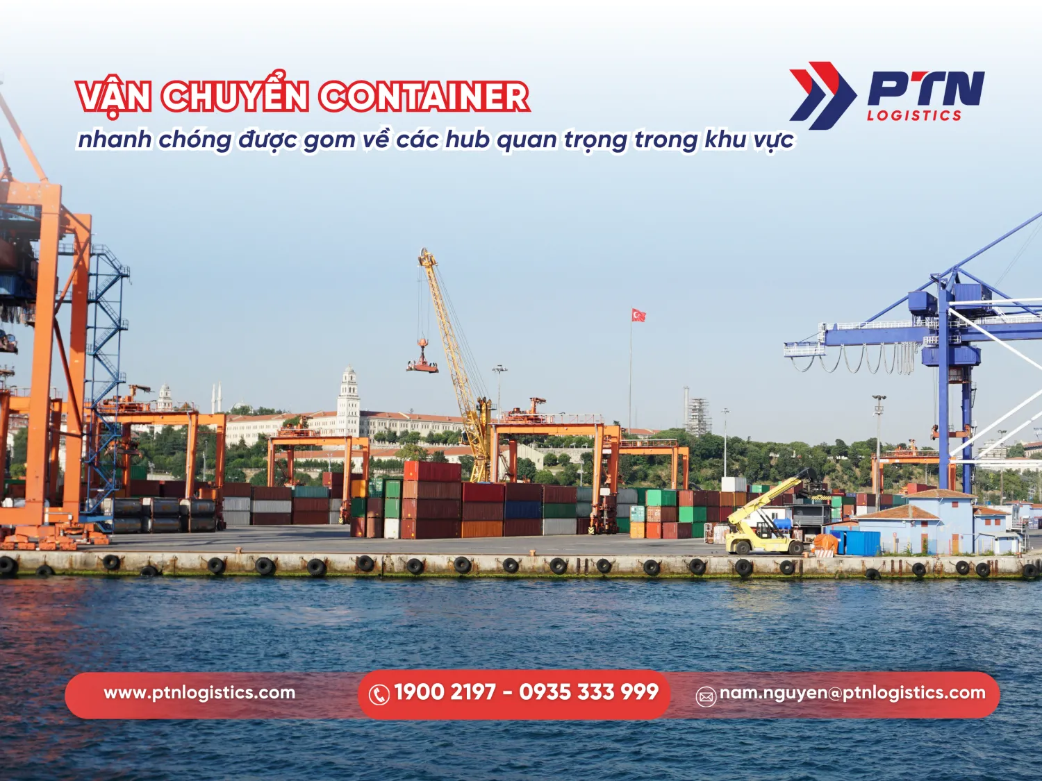 Vận chuyển cont đến cảng trung chuyển