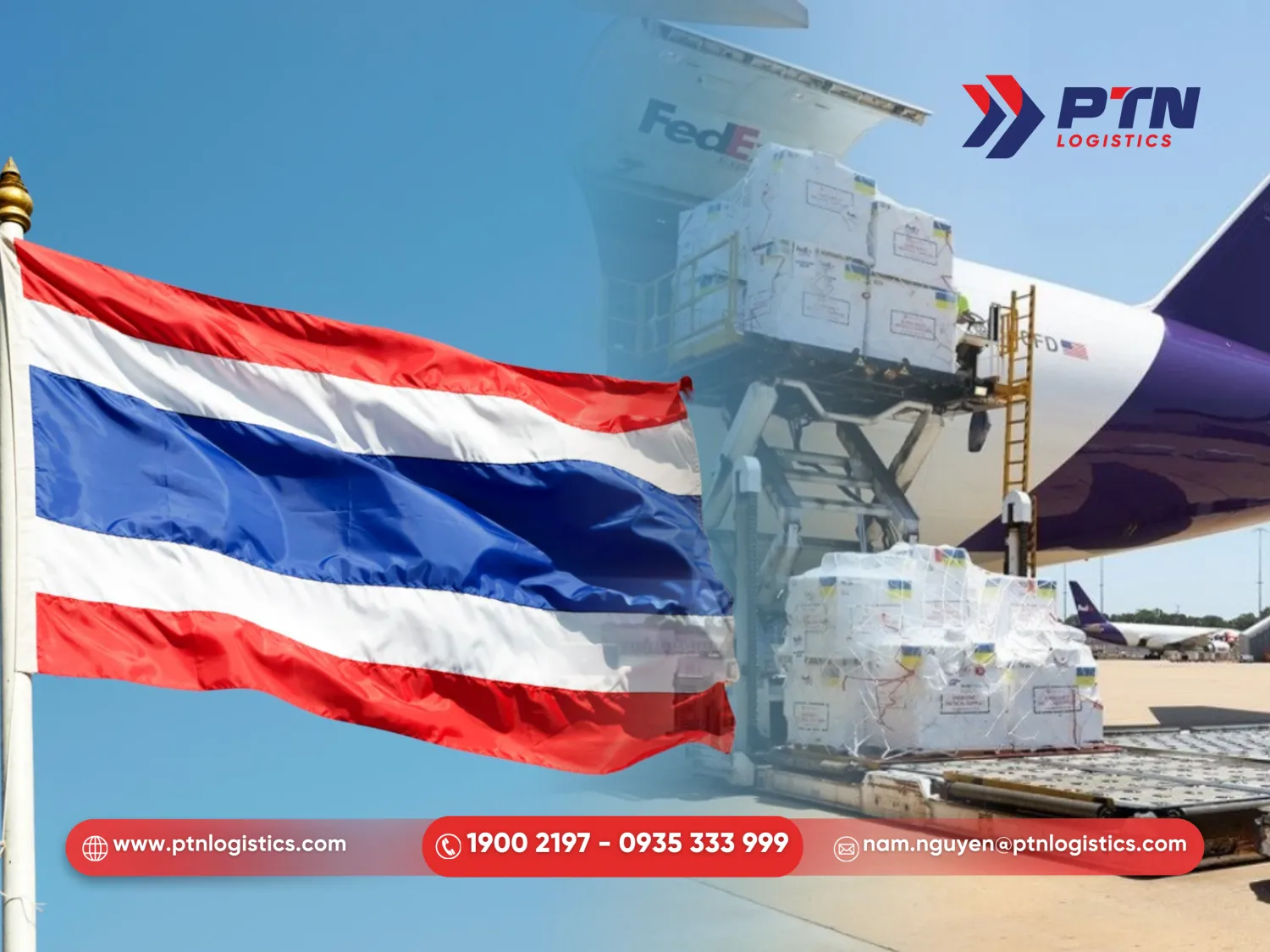 Vận chuyển hàng đi Thái bằng đường hàng không