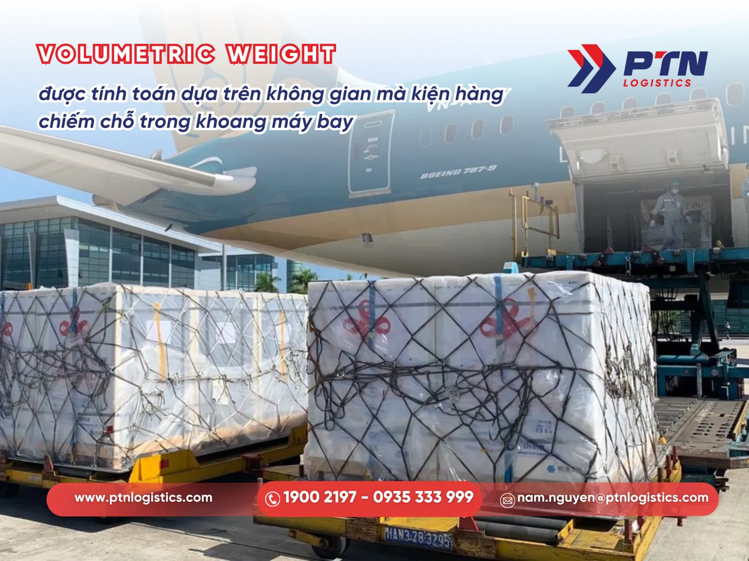 Volummetric weight được tính toán dựa trên không gian kiện hàng