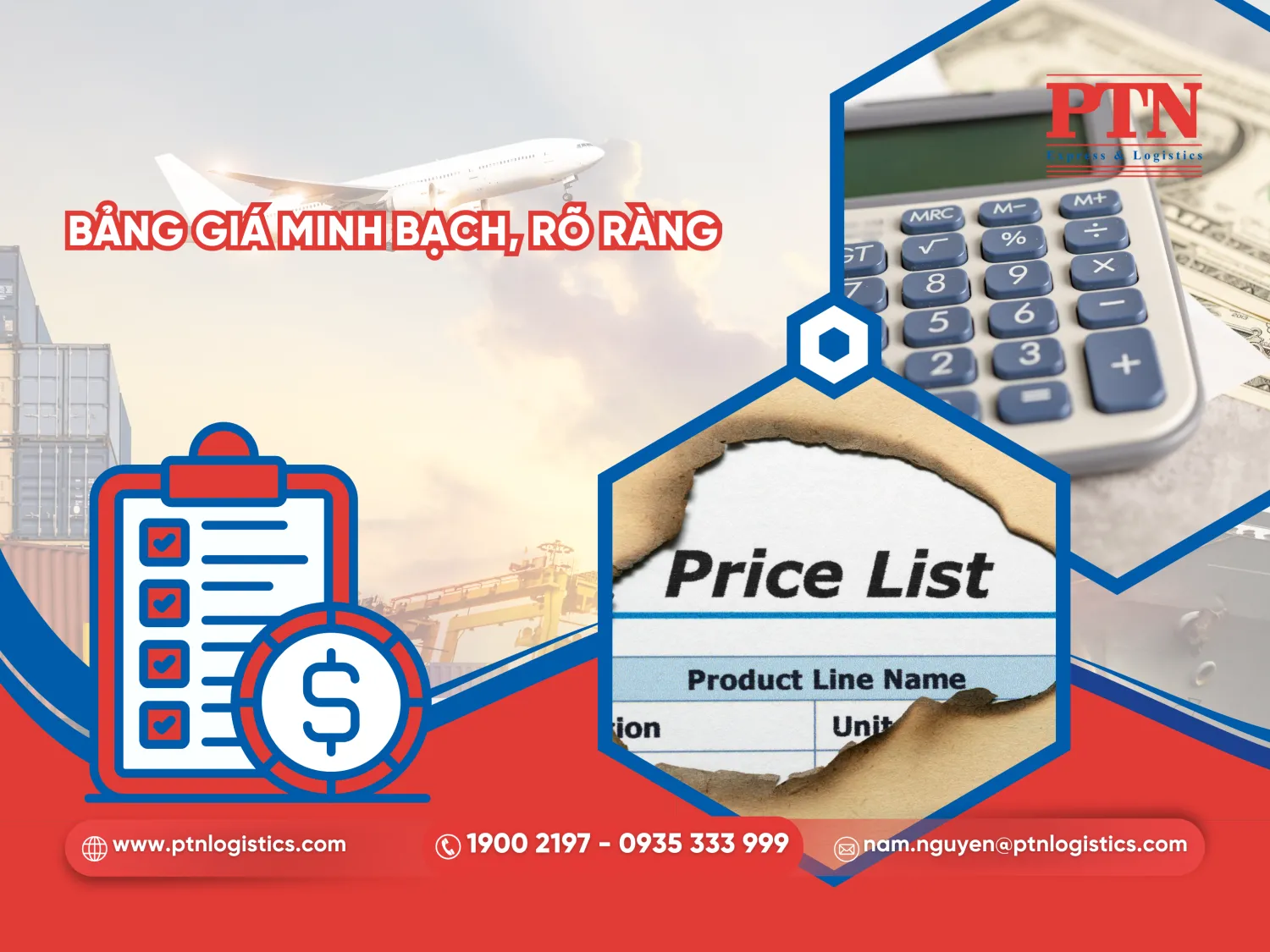 Bảng giá minh bạch, rõ ràng