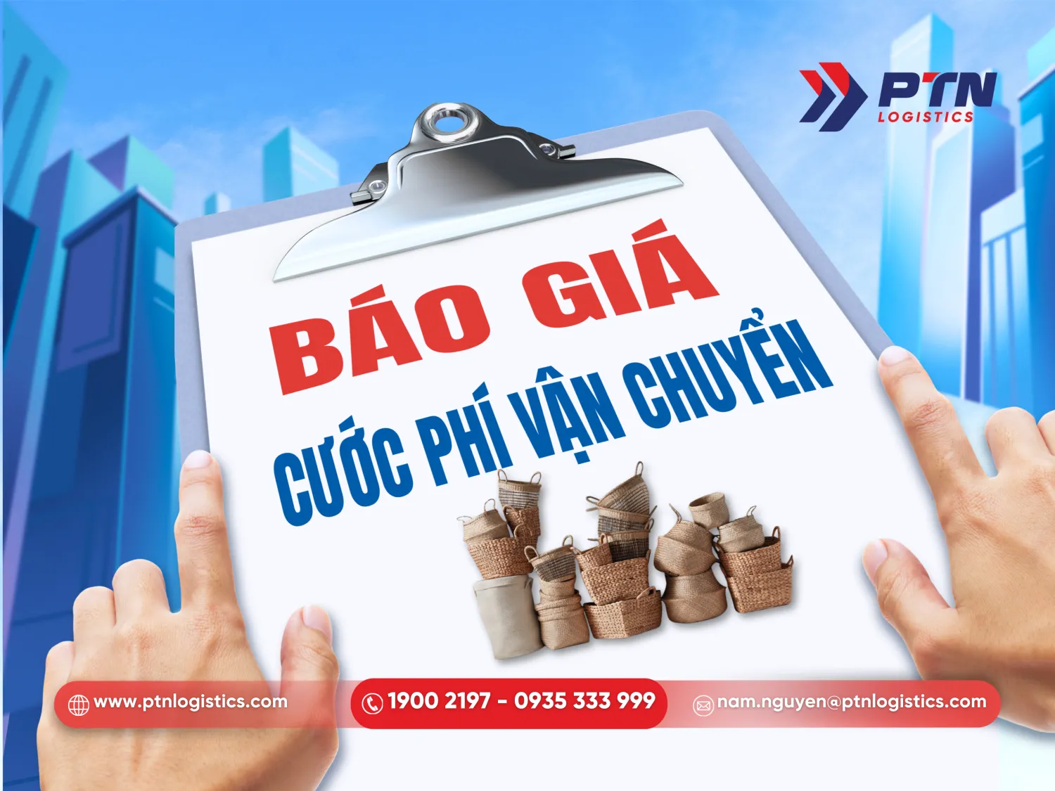 Báo giá về cước phí vận chuyển