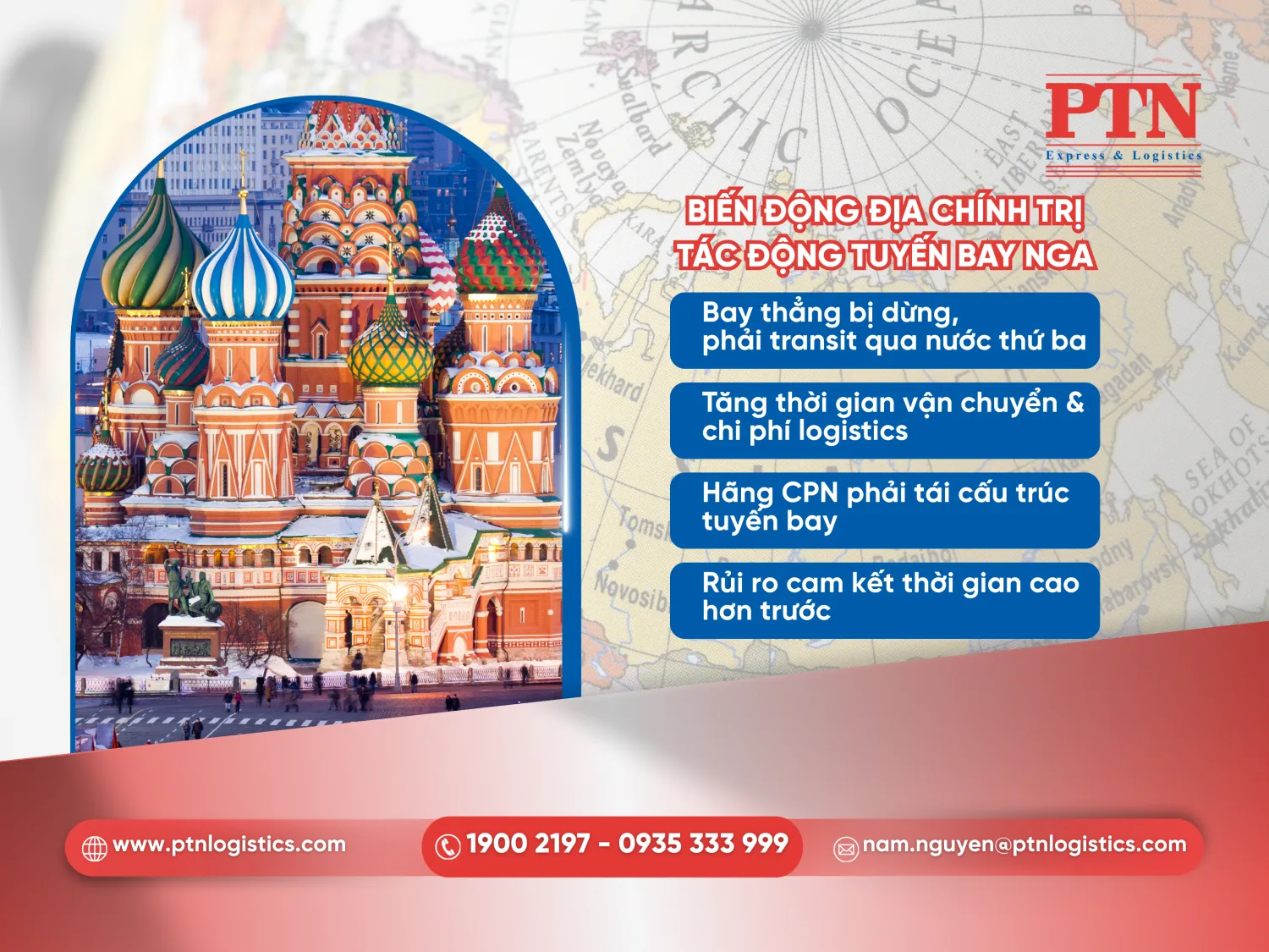Biến động địa chính trị tác động tuyến bay Nga
