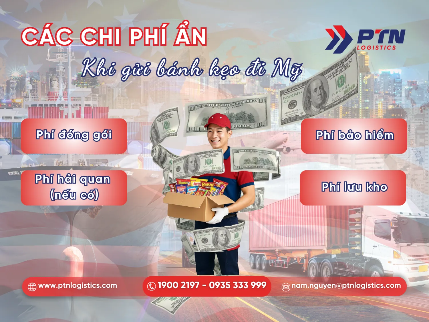 Các chi phí ẩn khi gửi bánh kẹo đi Mỹ