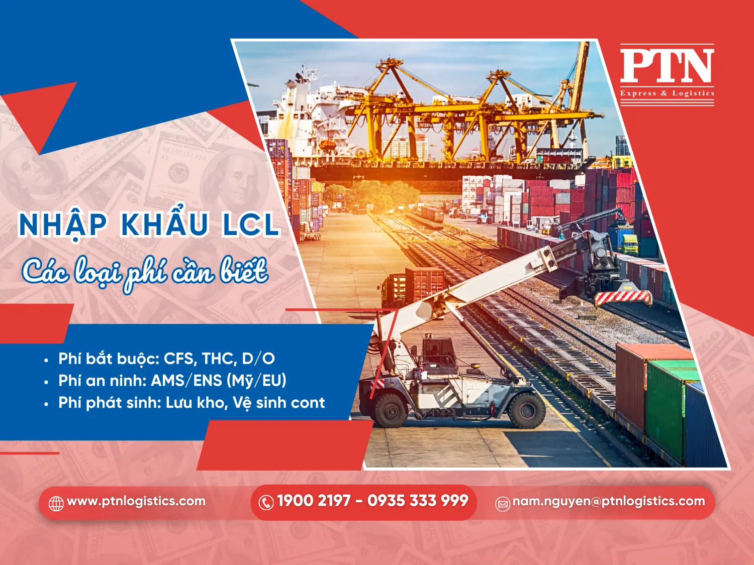 Các chi phí khi nhập hàng LCL