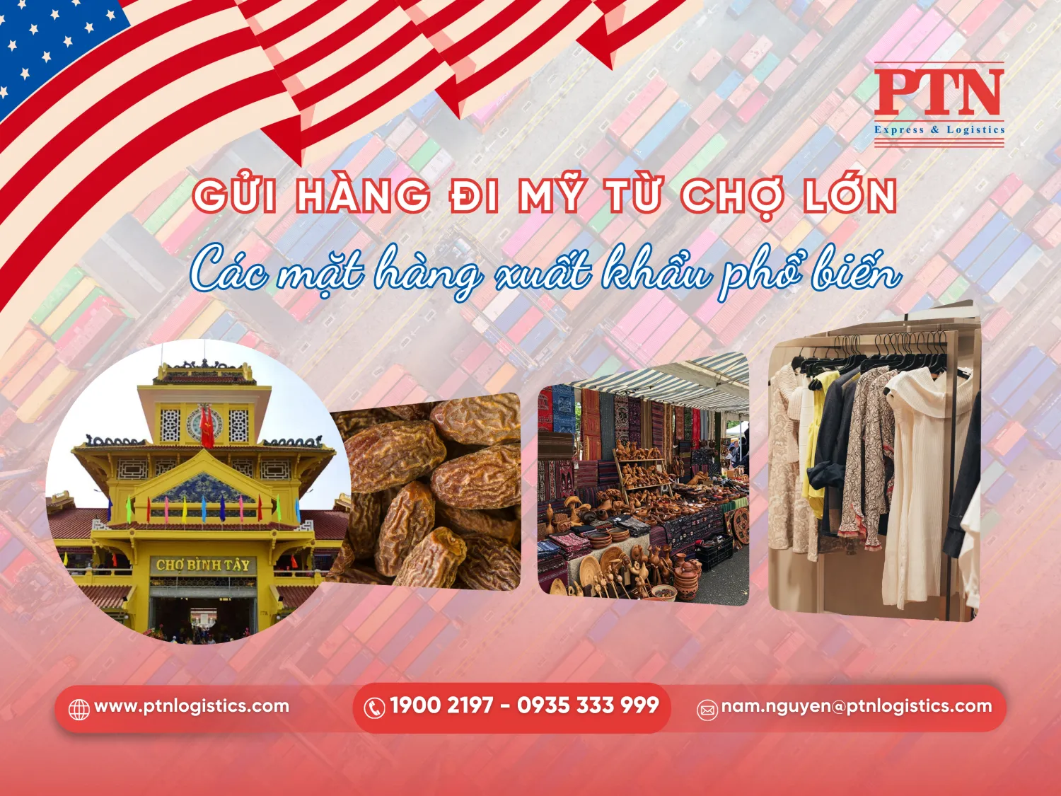 Các loại hàng thường được gửi đi Mỹ