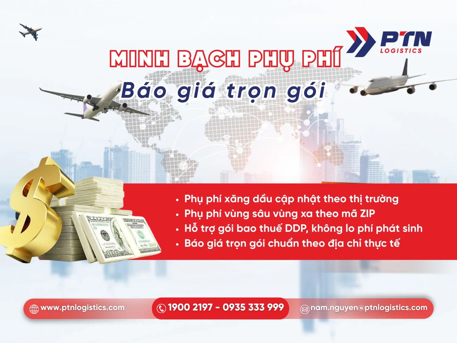 Các loại phụ phí khác khi gửi thực phẩm đi nước ngoài