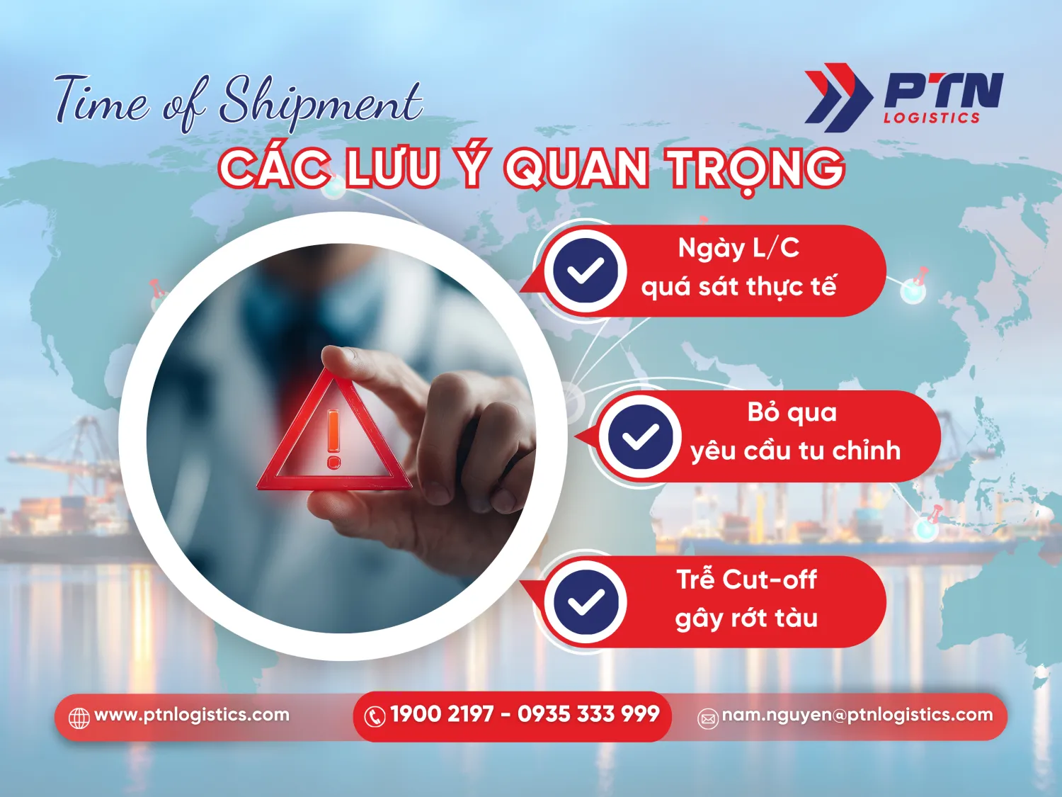 Các lỗi thường gặp liên quan đến time of shipment