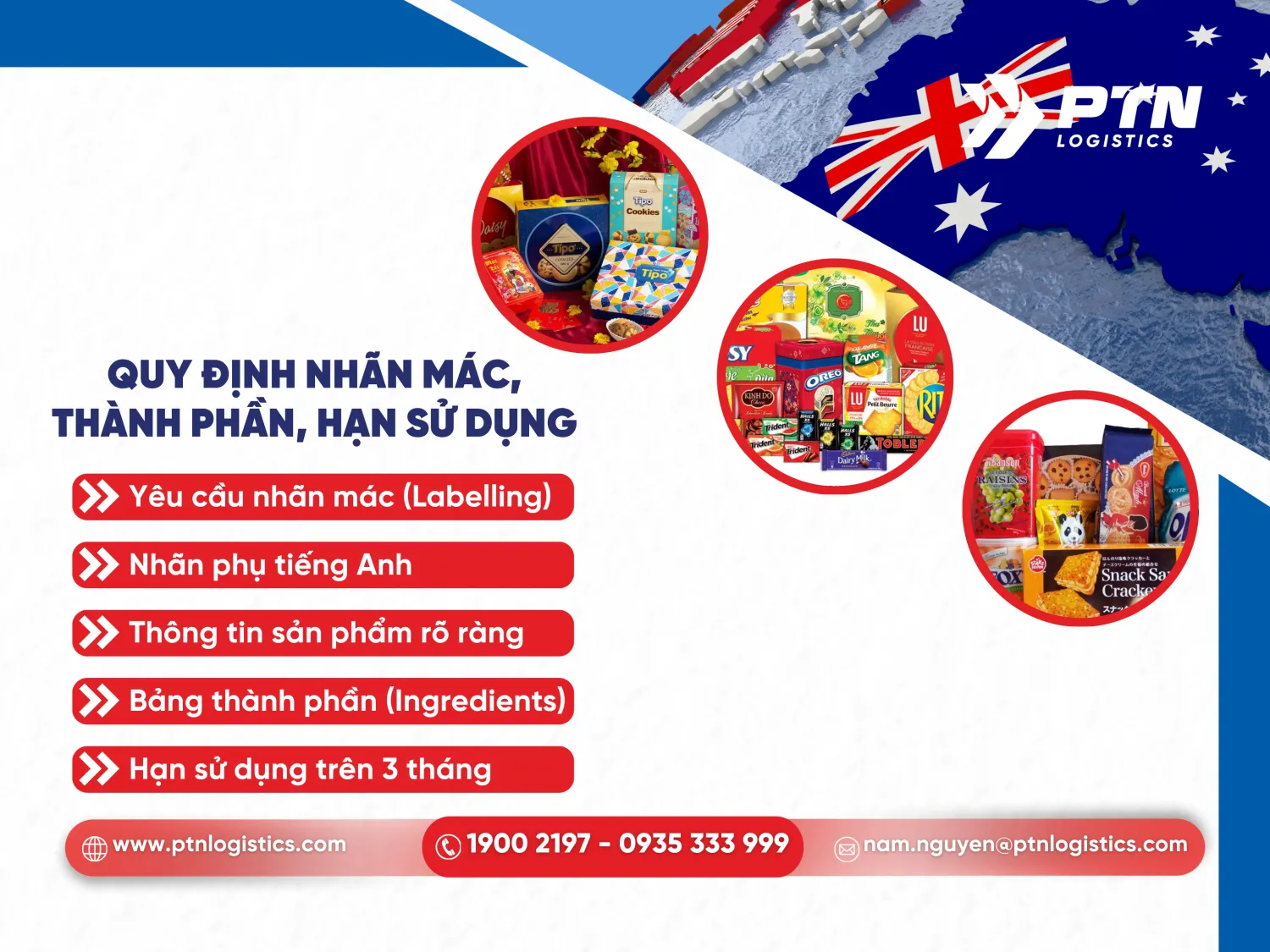 Các quy định về nhãn mắc, thành phần, hạn sử dụng