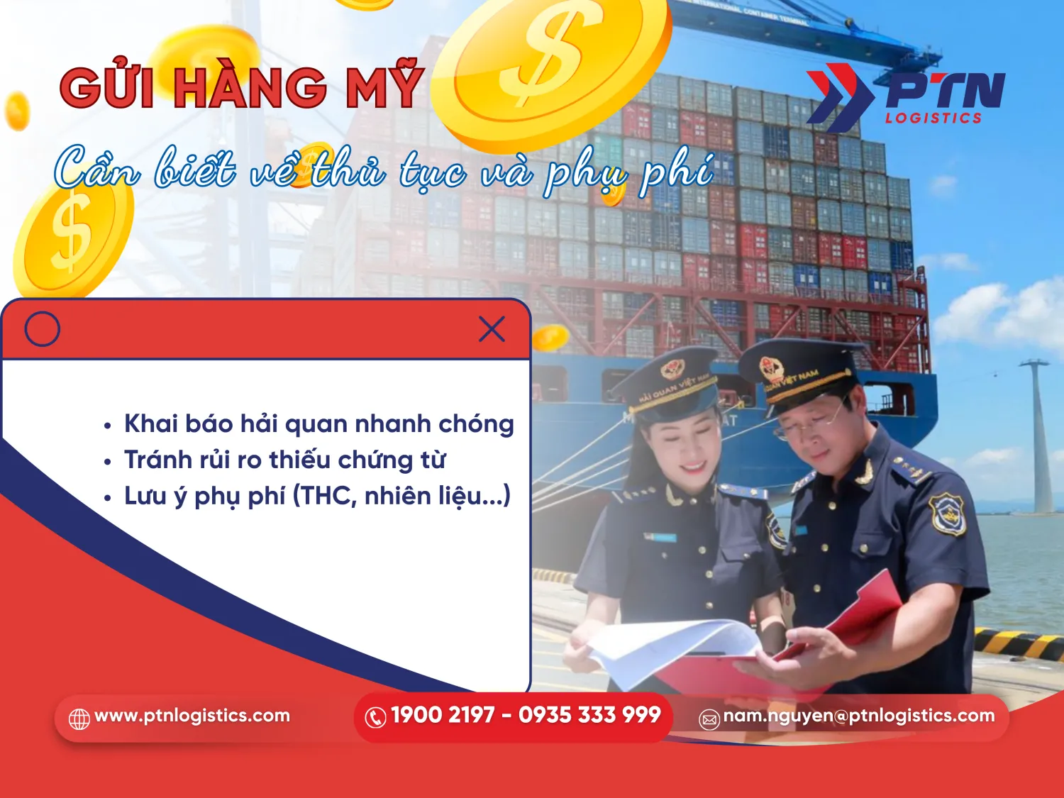 Các thủ tục hải quan ảnh hưởng đến chi phí