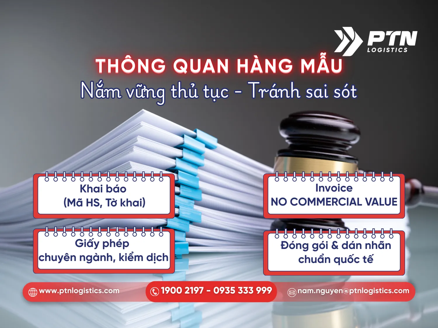 Các thủ tục và hồ sơ cần thiết để gửi hàng mẫu