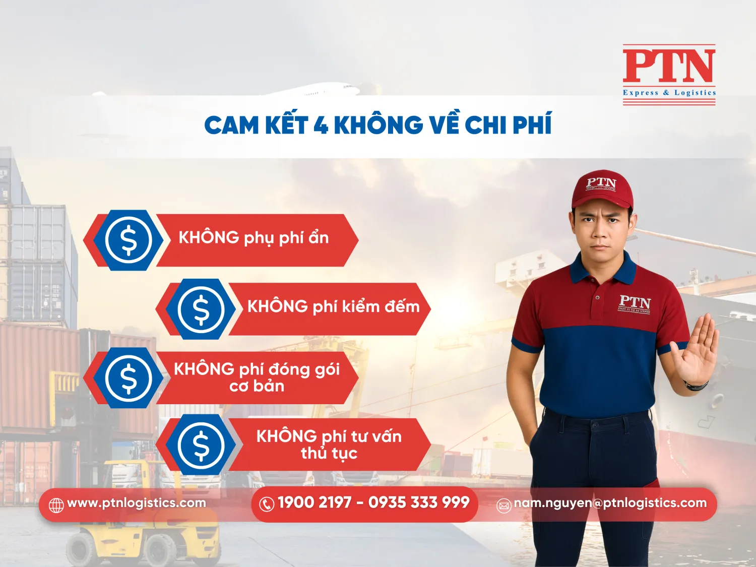 Cam kết 4 không về chi phí