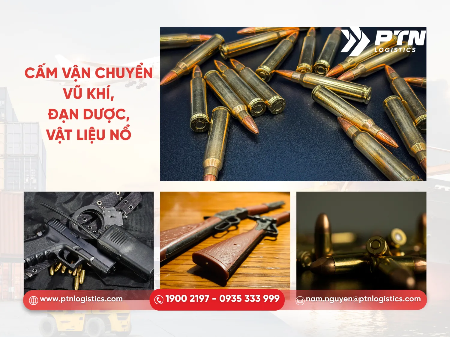 Cấm vận chuyển vũ khí, đạn dược hoặc vật liệu nổ