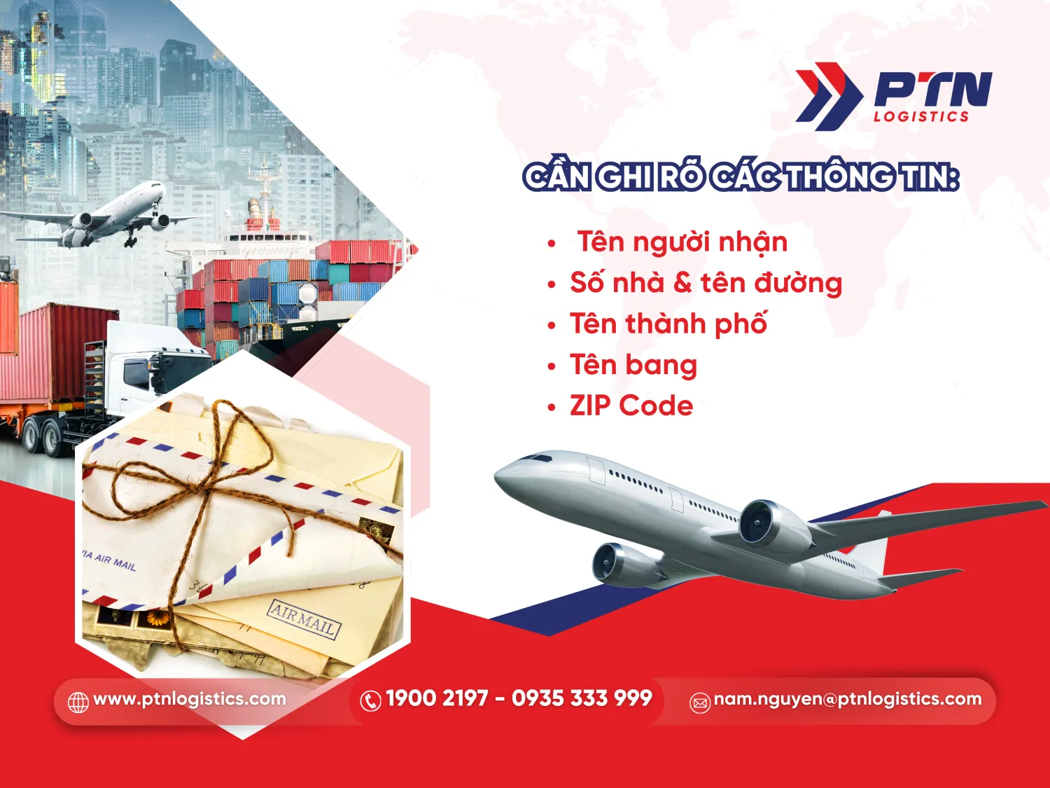 Cần ghi địa chỉ chuẩn quốc tế