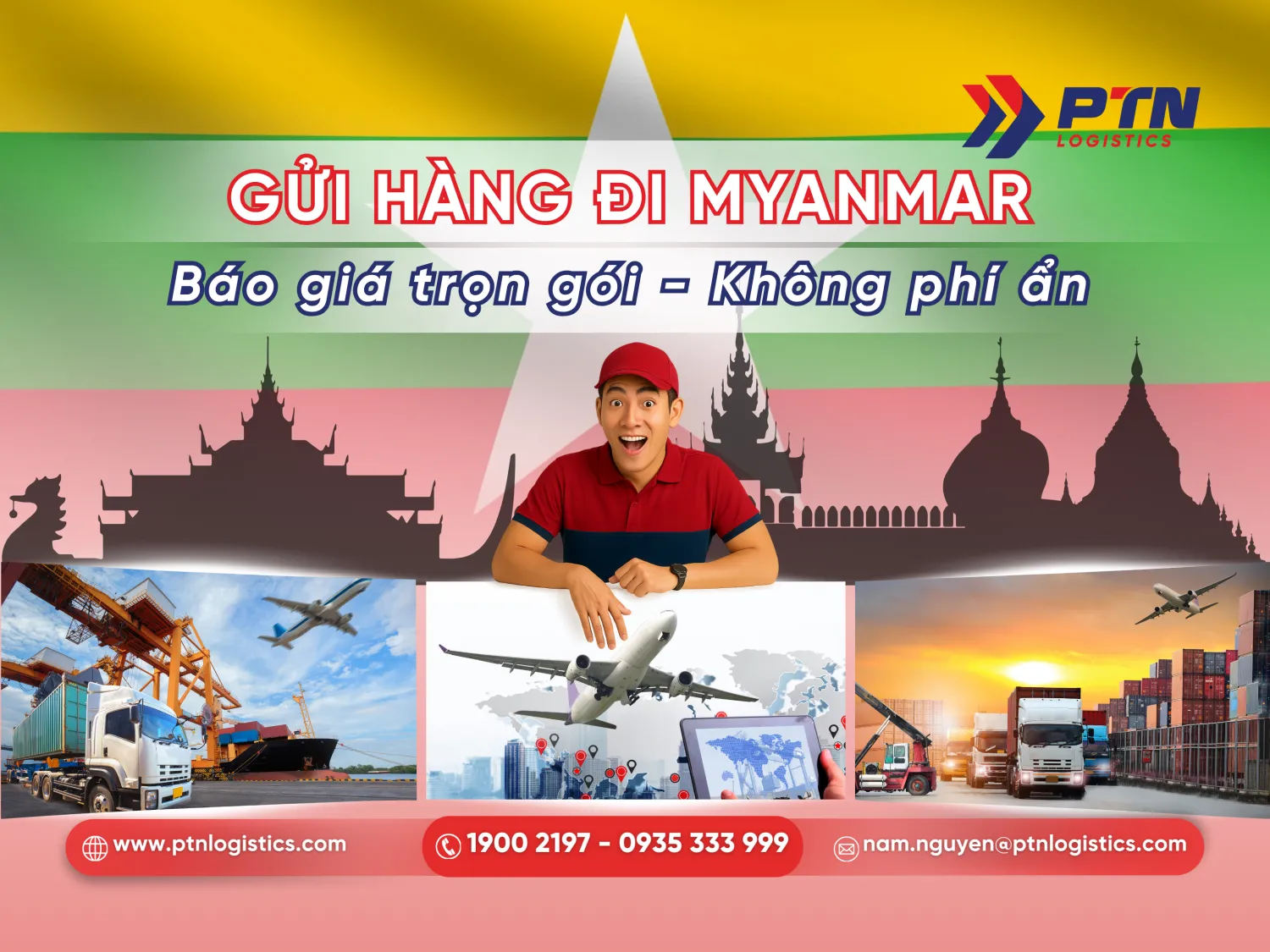 Chi phí gửi hàng đi Myanmar
