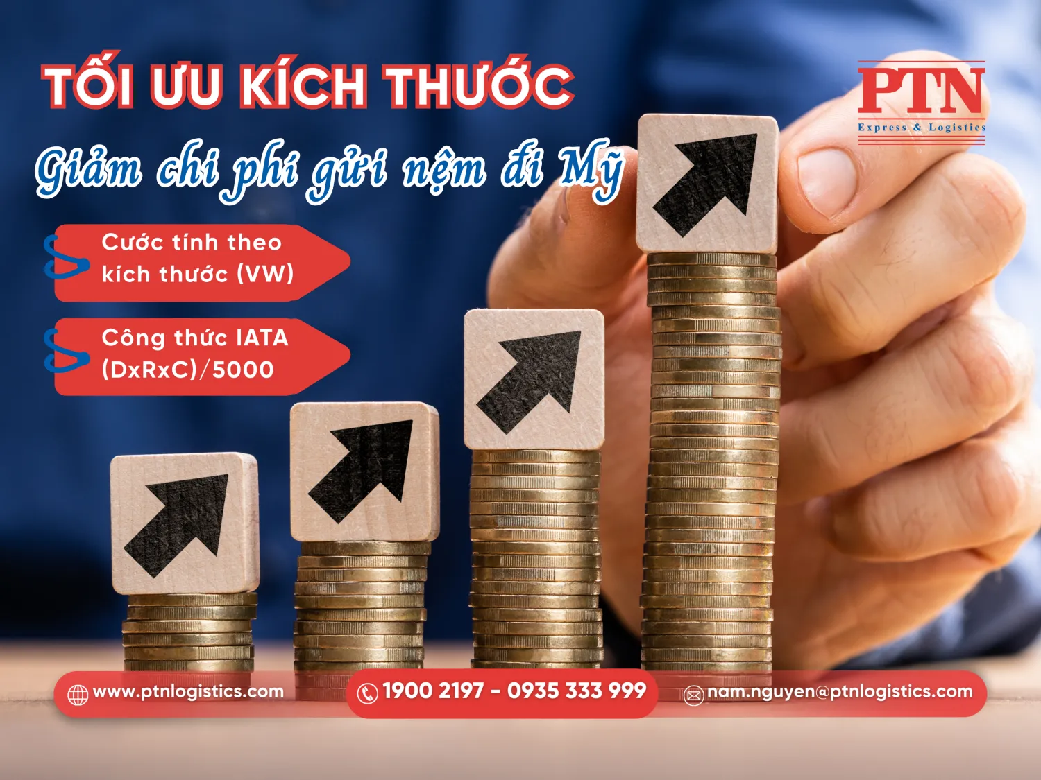 Chi phí tăng vì trọng lượng thể tích