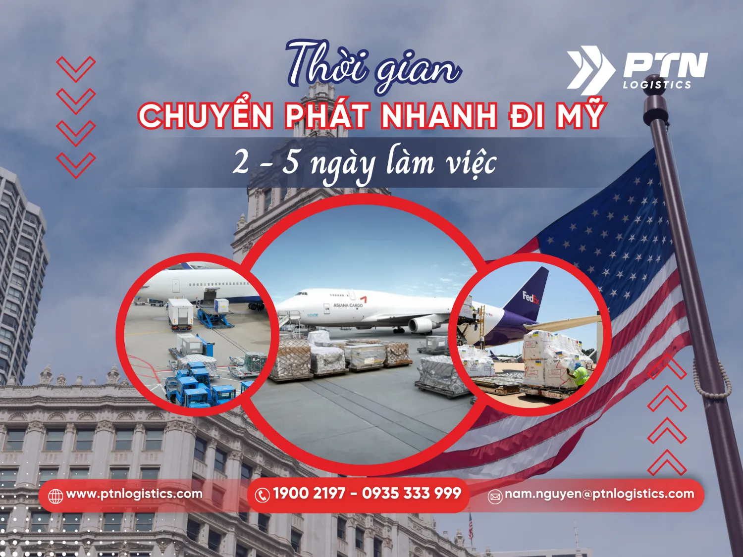 Chuyển phát nhanh quốc tế đi Mỹ