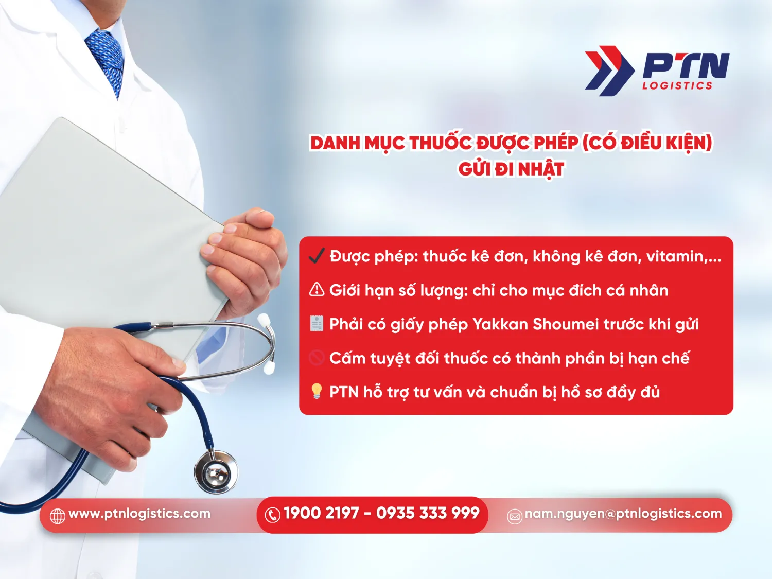 Danh mục thuốc được phép gửi đi Nhật có điều kiện