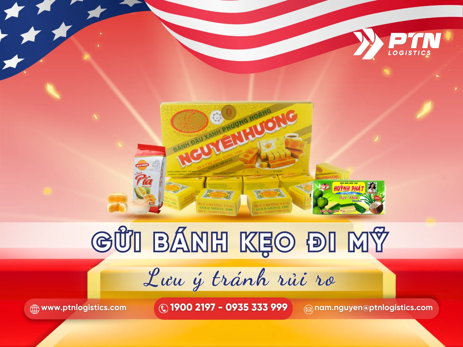 Dịch vụ gửi bánh kẹo đi Mỹ