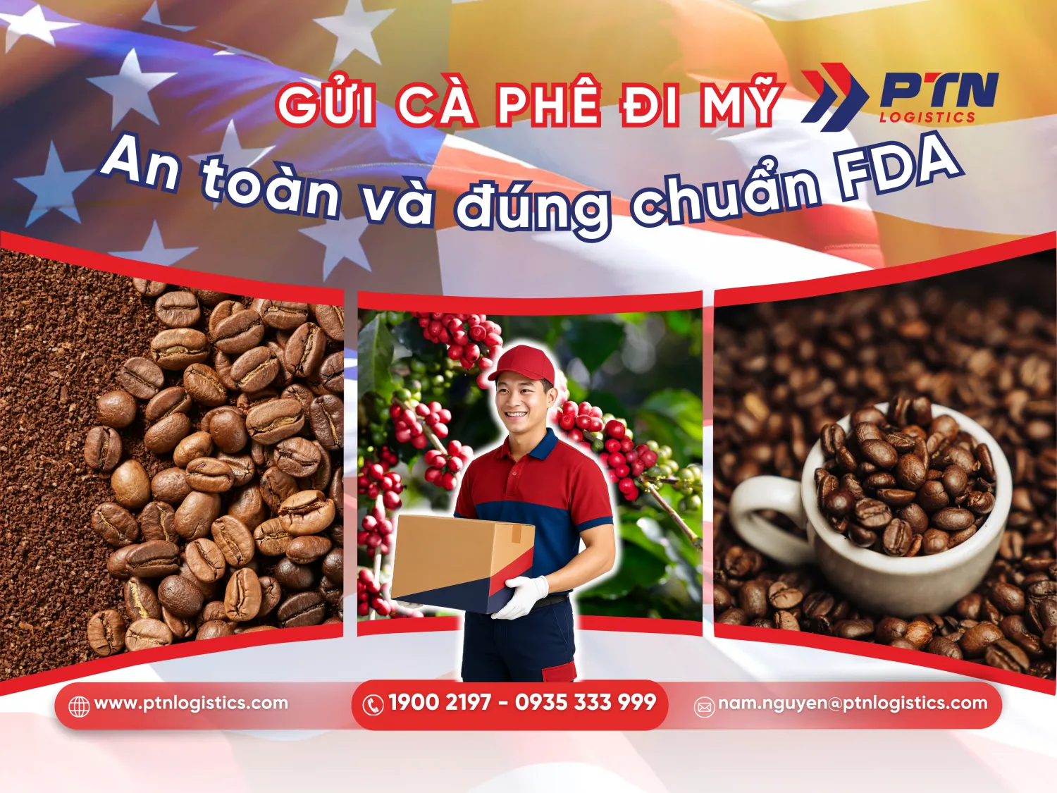 Dịch vụ gửi cà phê đi Mỹ