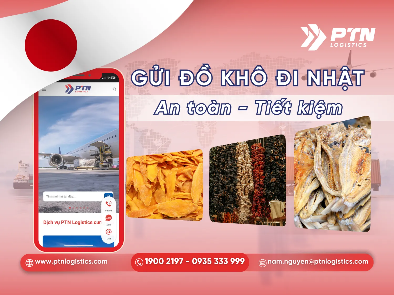 Dịch vụ gửi đồ khô đi Nhật