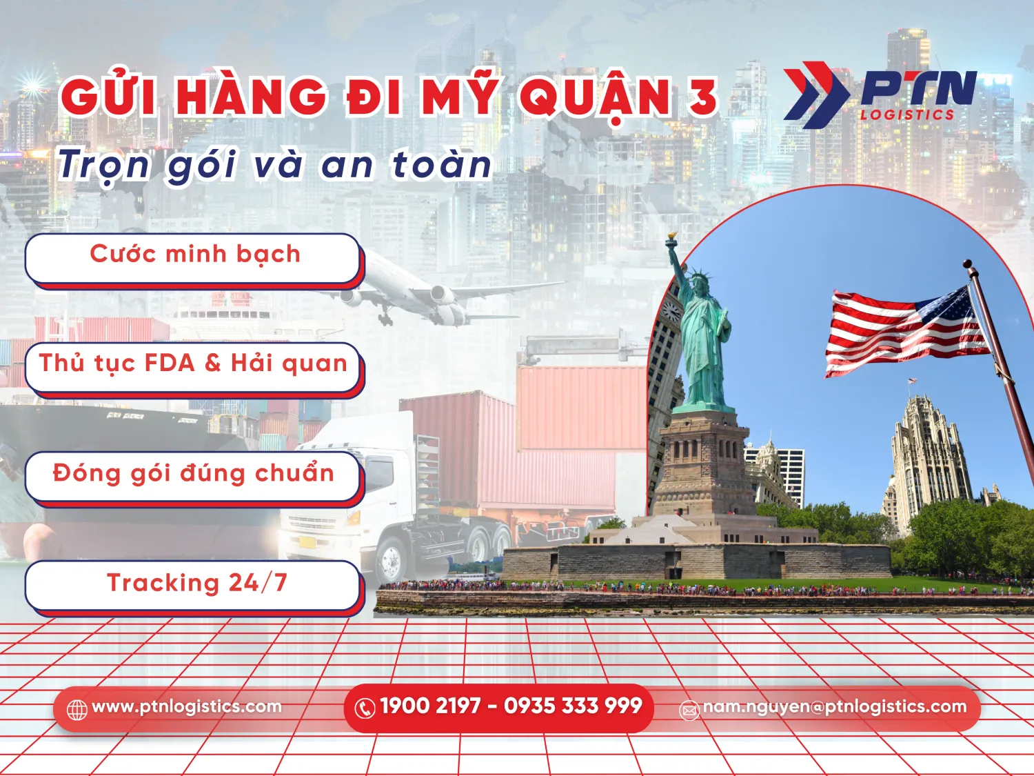 Dịch vụ gửi hàng đi Mỹ quận 3