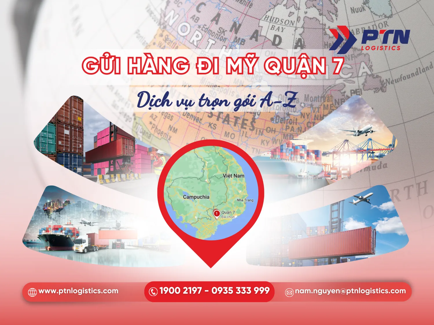 Dịch vụ gửi hàng đi Mỹ quận 7