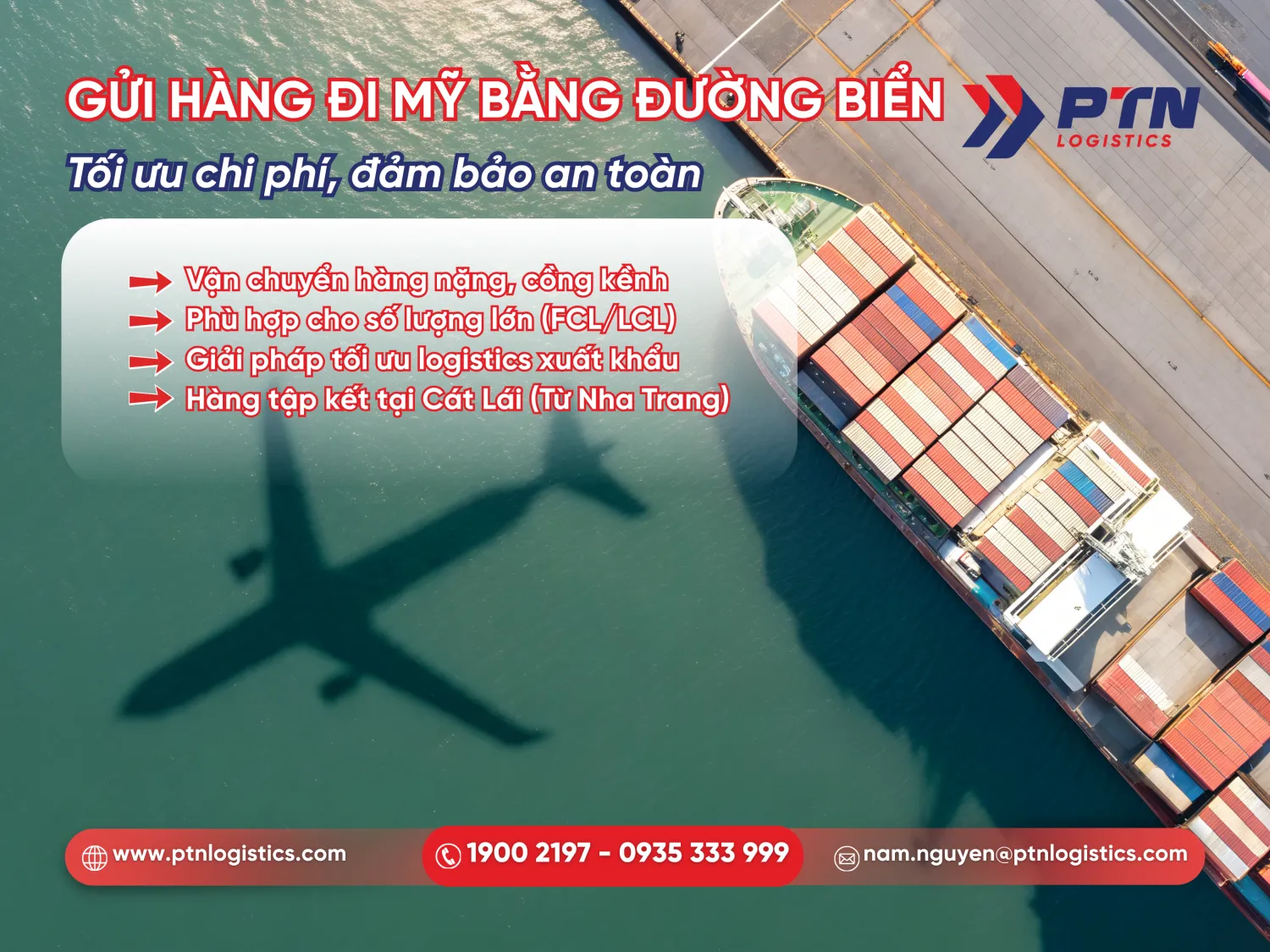 Dịch vụ gửi hàng đi Mỹ tại Nha Trang bằng đường biển