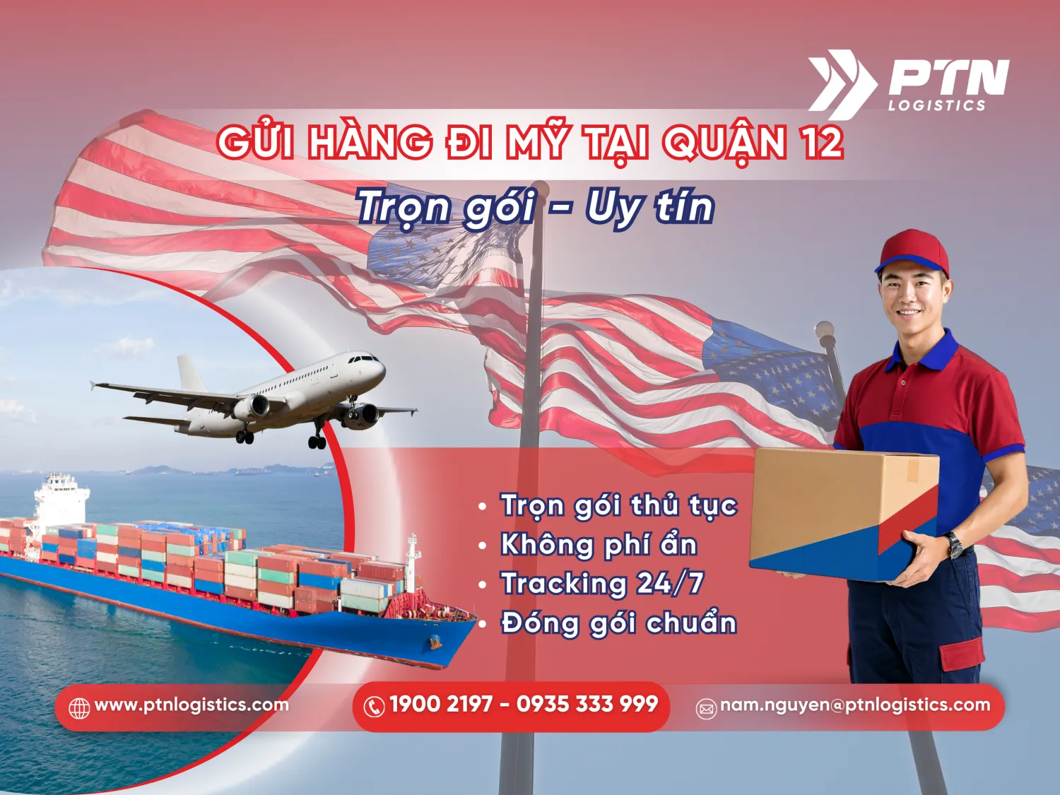 Dịch vụ gửi hàng đi Mỹ tại quận 12