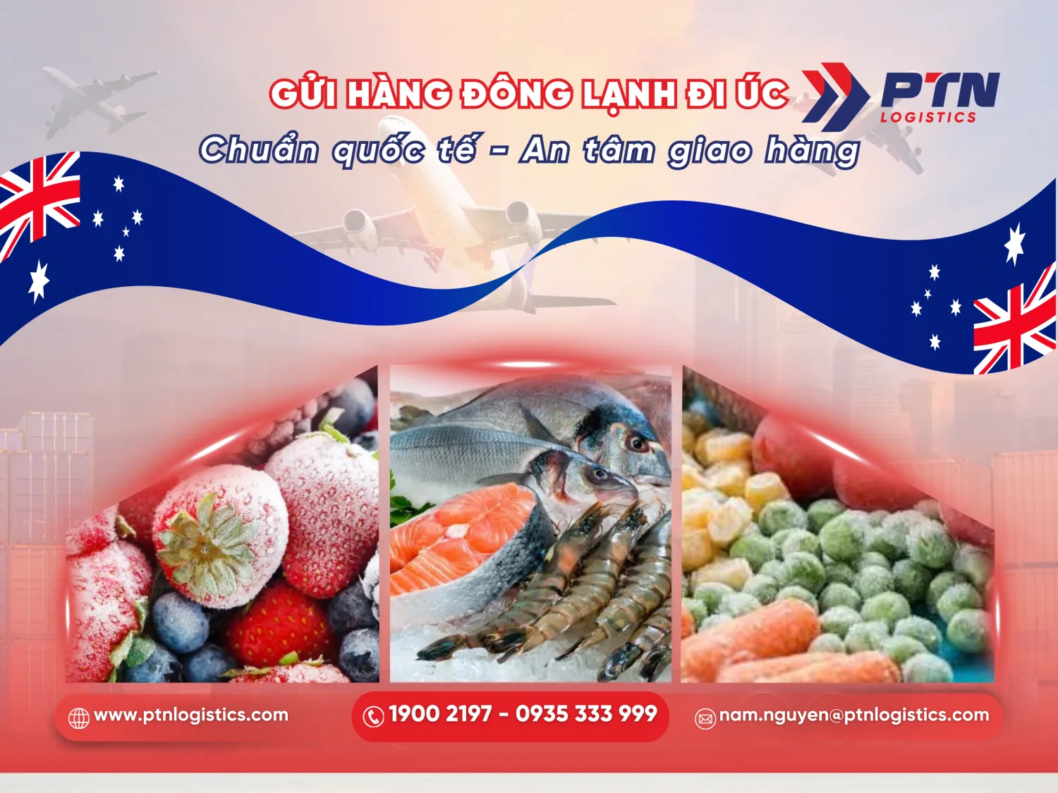 Dịch vụ gửi hàng đông lạnh đi Úc