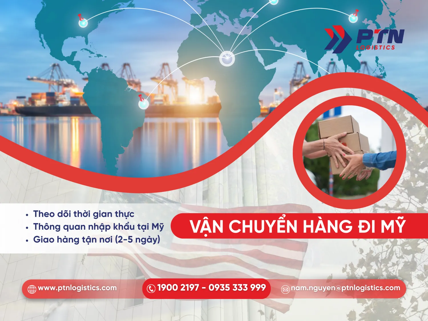 Dịch vụ vận chuyển quốc tế và giao nhận tại Mỹ