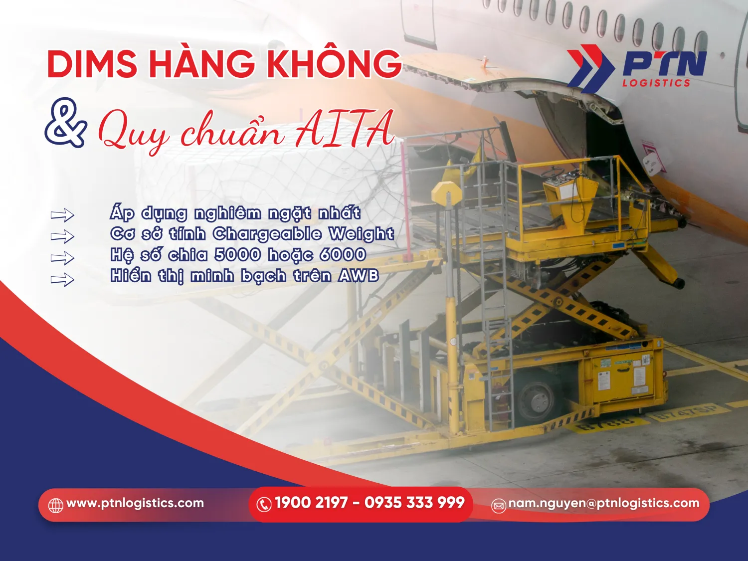 DIMS được dùng trong khi khai báo hàng hóa vận chuyển hàng không