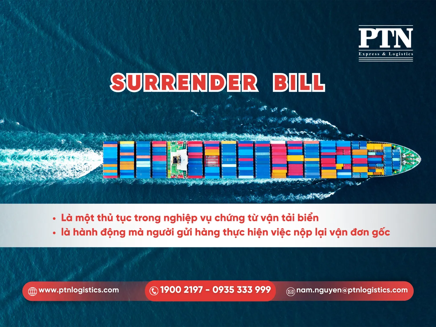Định nghĩa chi tiết surrender bill