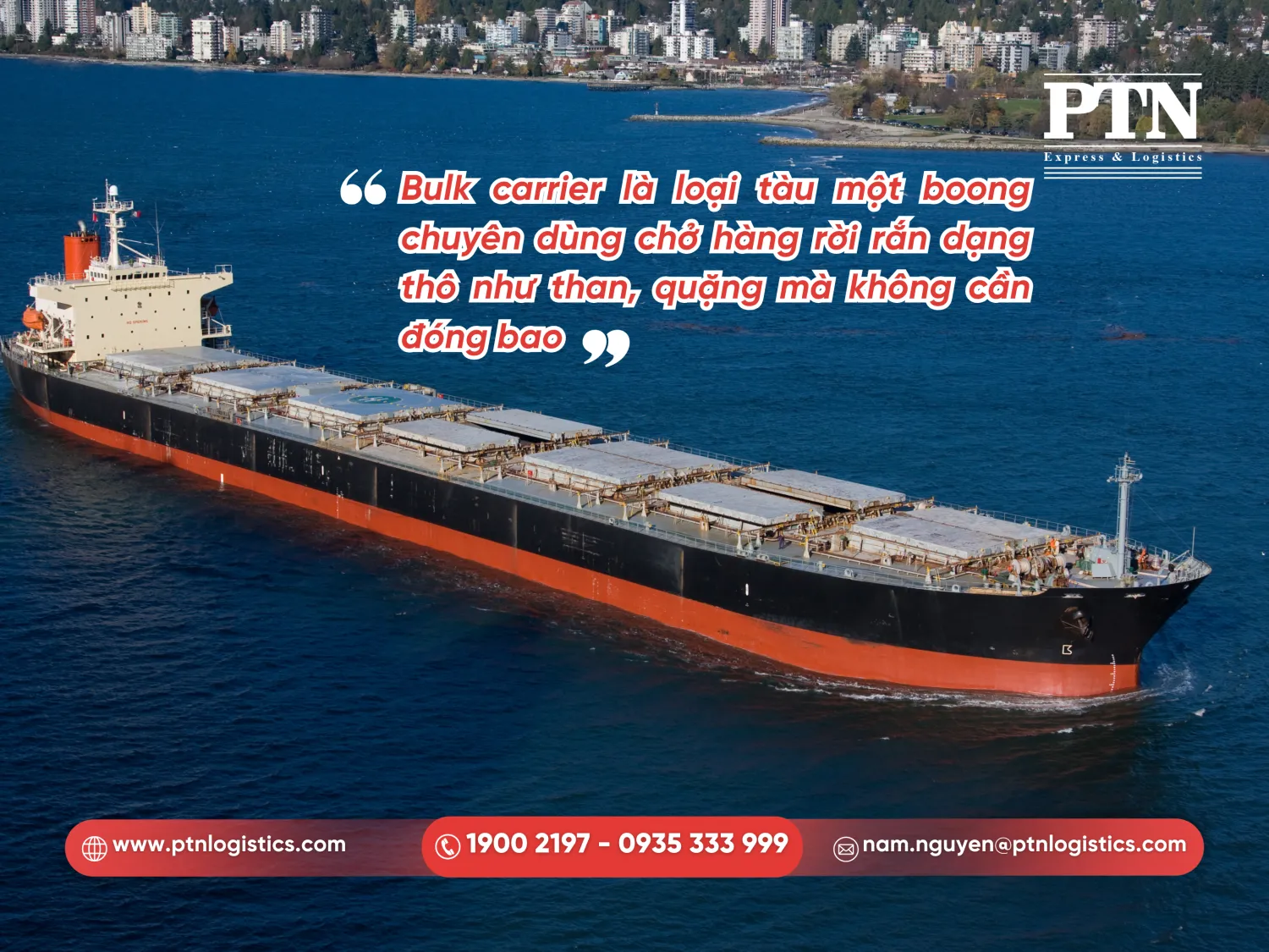 Định nghĩa chi tiết về Bulk carrier