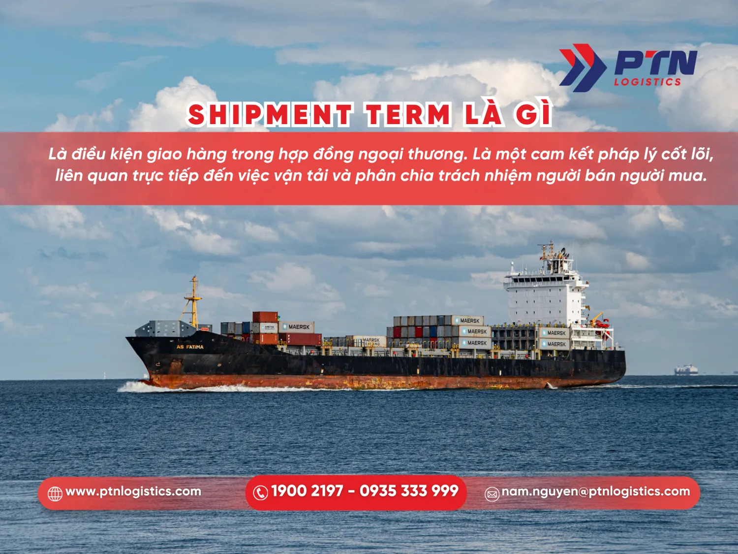 Định nghĩa về shipment term chi tiết