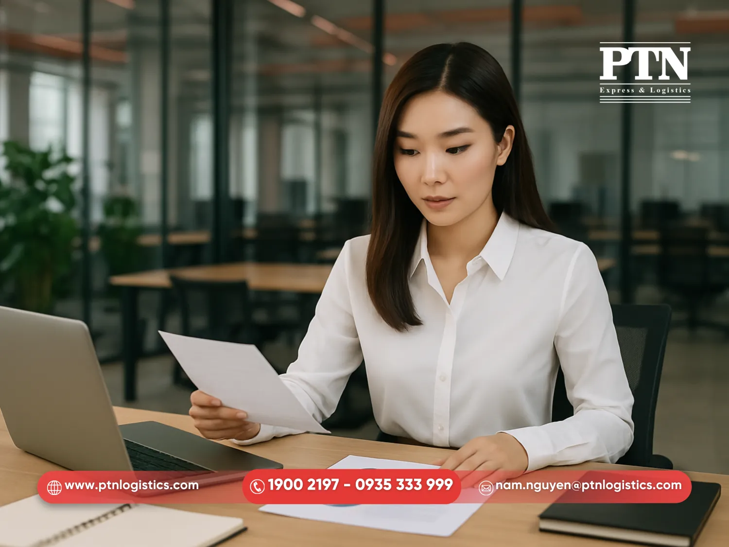 Đội ngũ nhân sự của PTN hỗ trợ khách hàng hoàn thiện bộ chứng từ