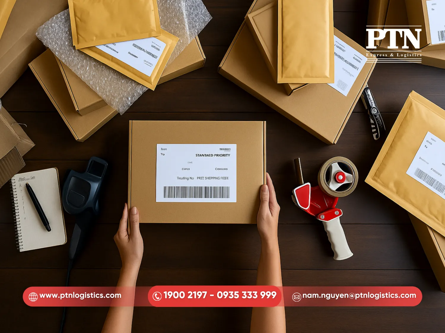 Đội ngũ nhân sự sử PTN hỗ trợ xử lý nhãn mác và đóng gói