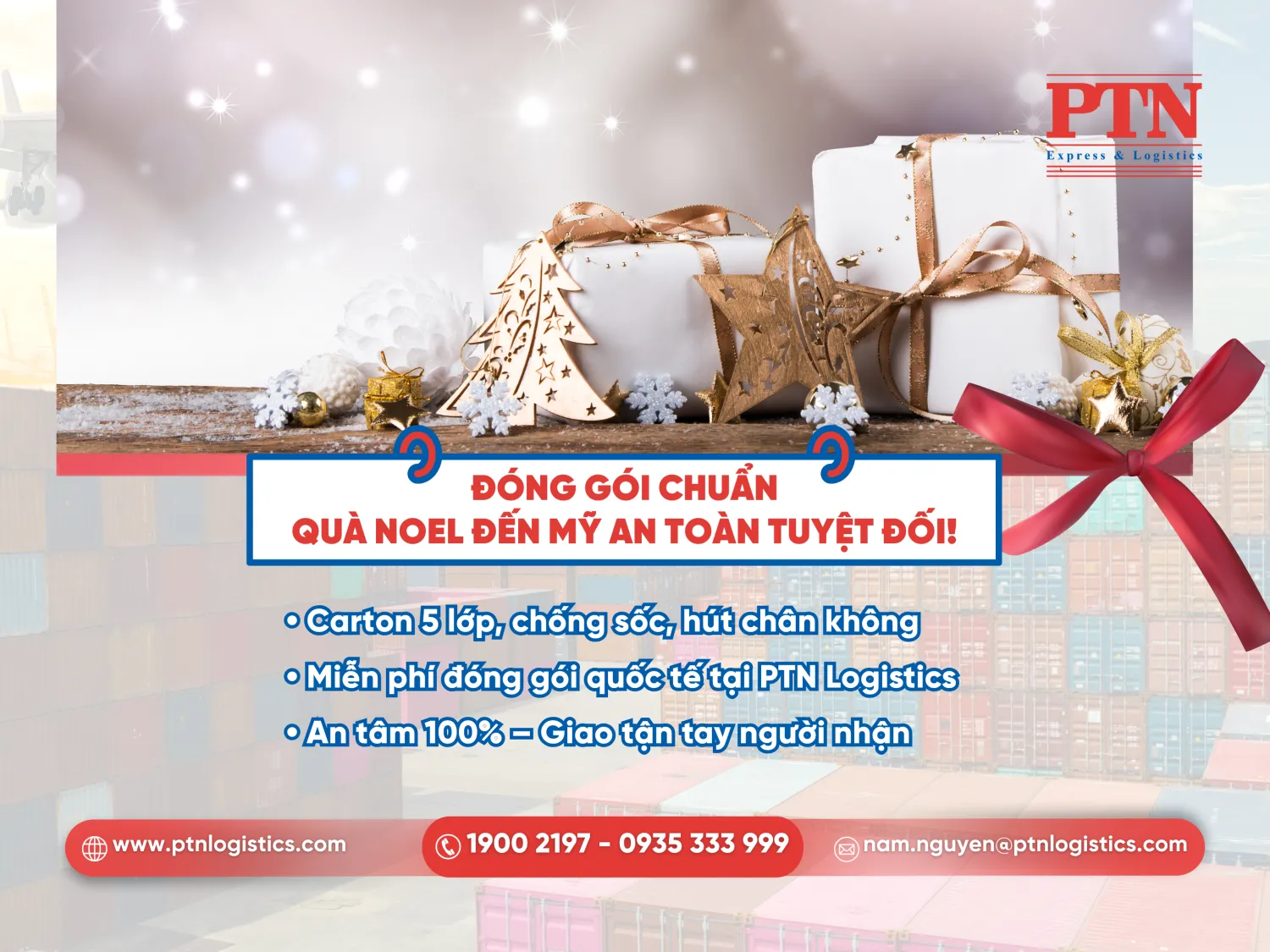 Đóng gói chuẩn - Quà noel đến Mỹ an toàn tuyệt đối