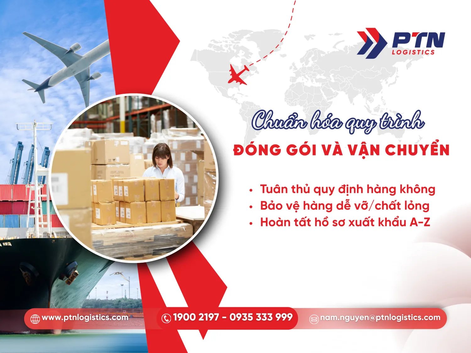 Đóng gói và vận chuyển hàng đi Mỹ tại quận 7