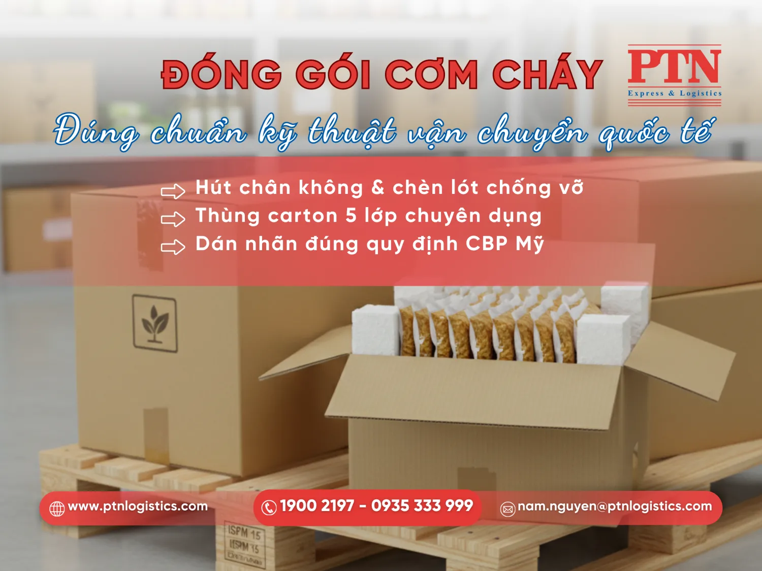 Đóng gói cơm cháy đúng chuẩn