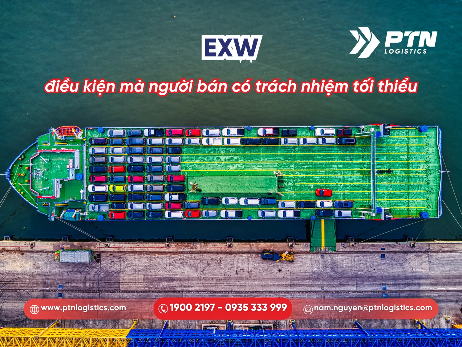 EXW là điều kiện mà người bán có trách nhiệm tối thiểu