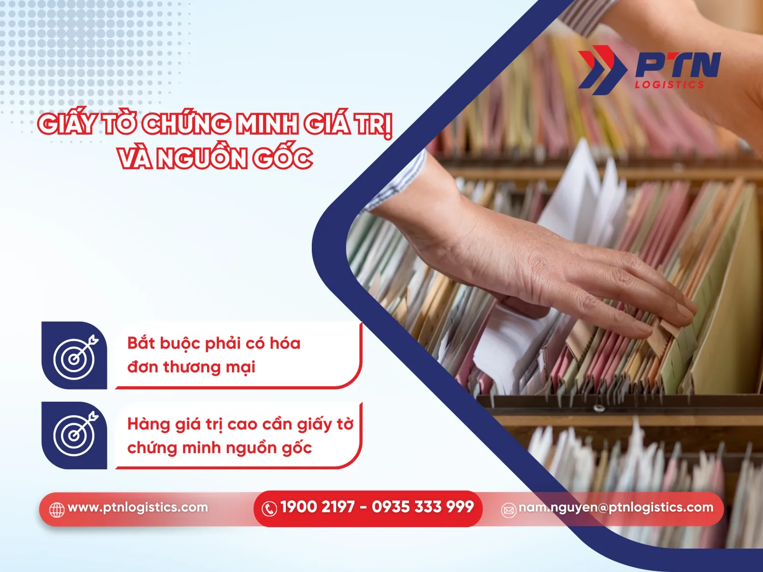 Giấy tờ chứng minh giá trị và nguồn gốc hàng hóa