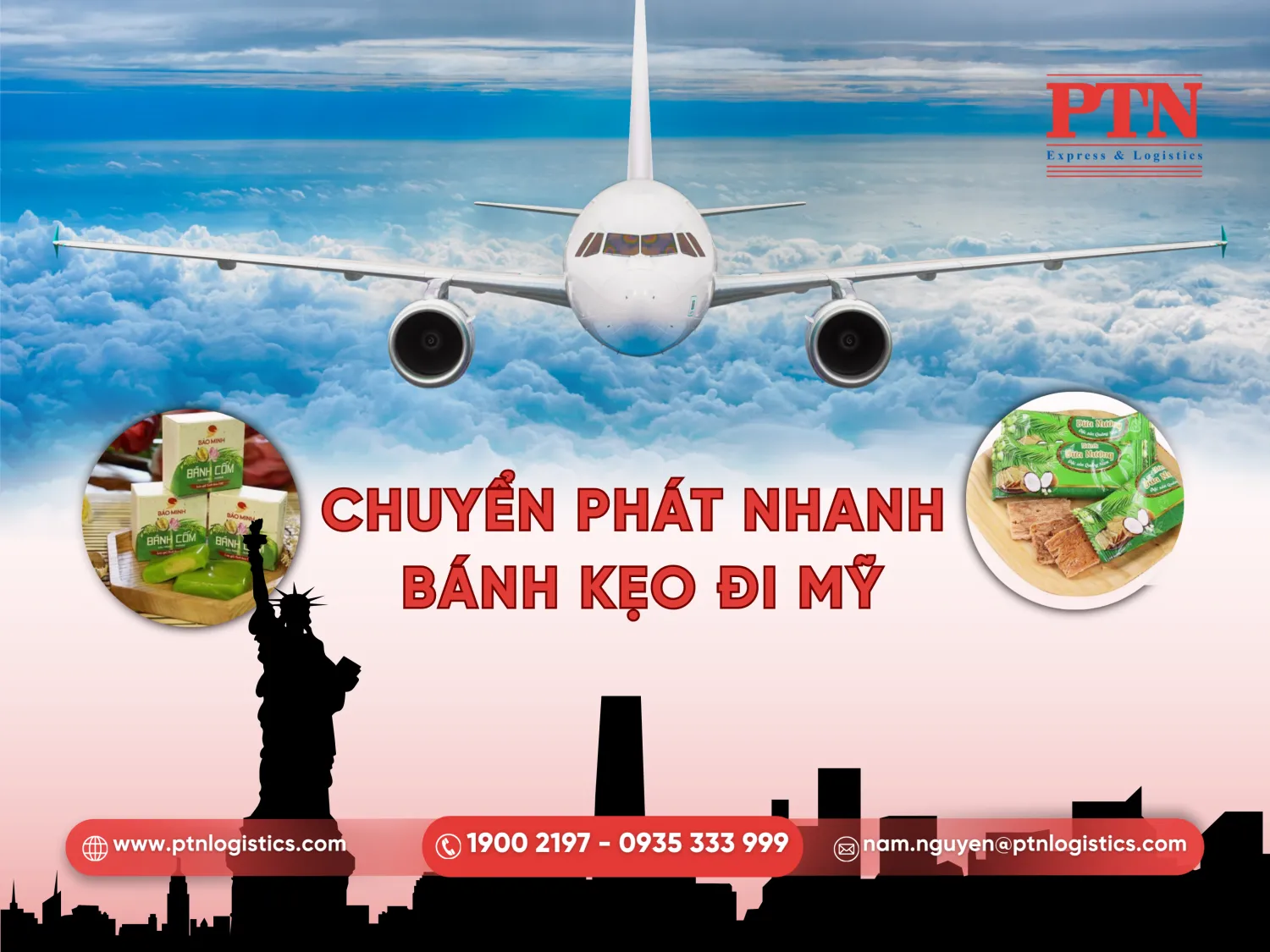 Gửi bánh kẹo đi Mỹ bằng dịch vụ chuyển phát nhanh
