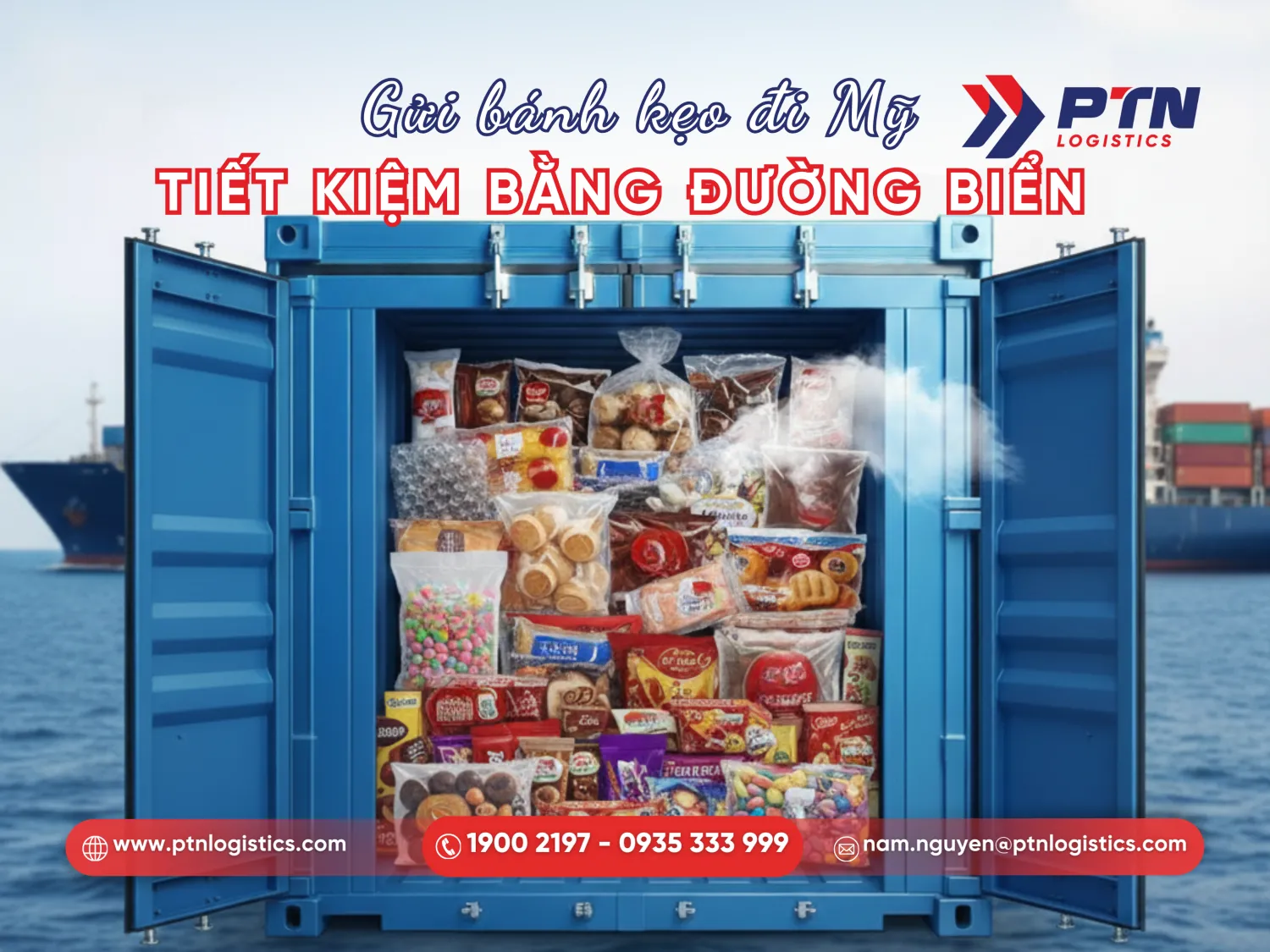 Gửi bánh kẹo đi Mỹ bằng hình thức tiết kiệm