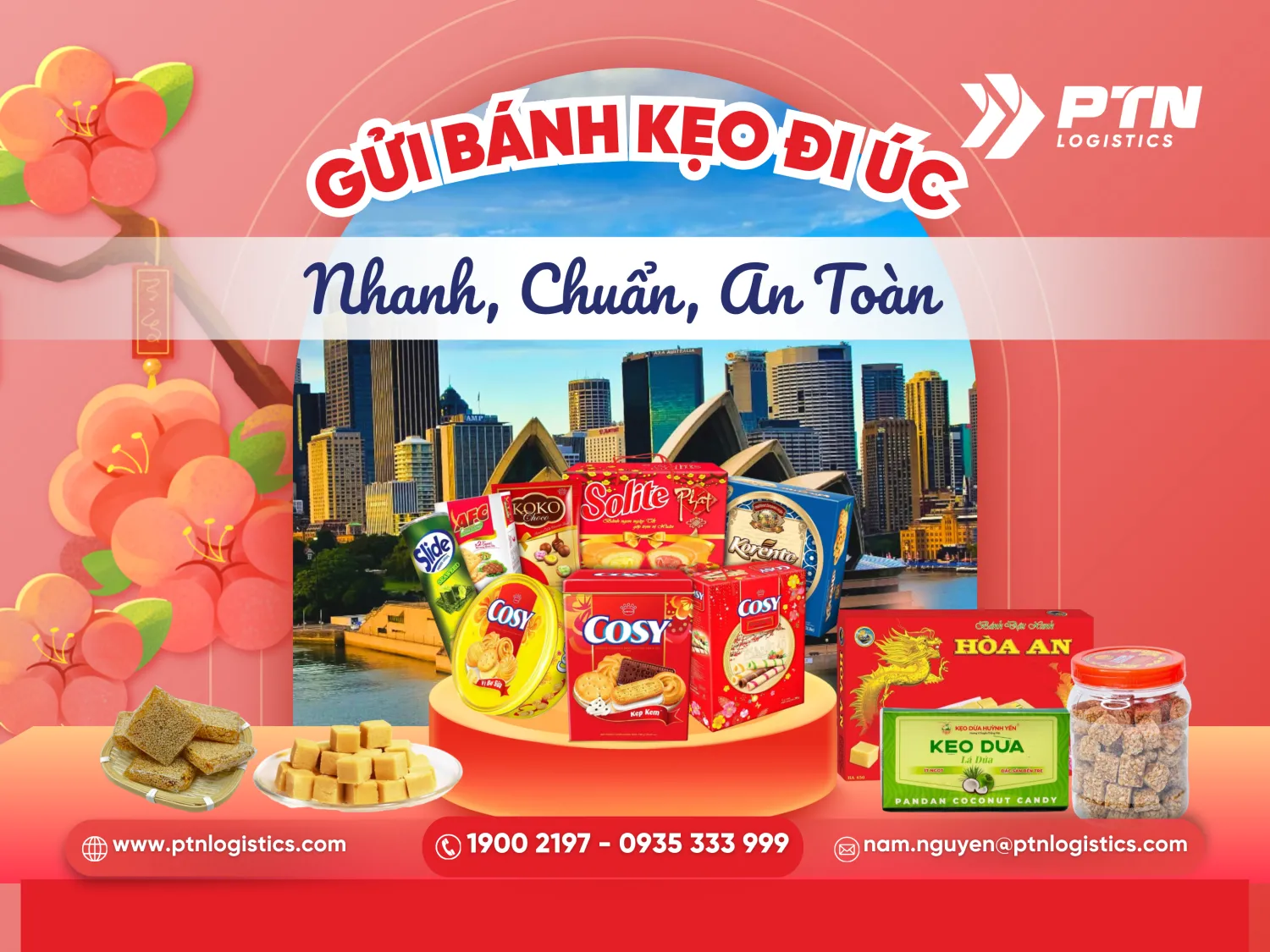 Gửi bánh kẹo đi Úc: Nhanh, chuẩn, an toàn