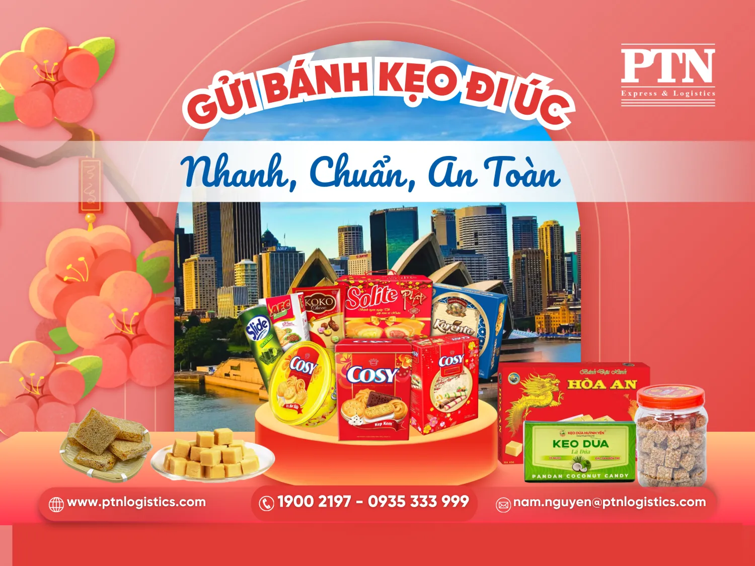 Gửi bánh kẹo đi Úc
