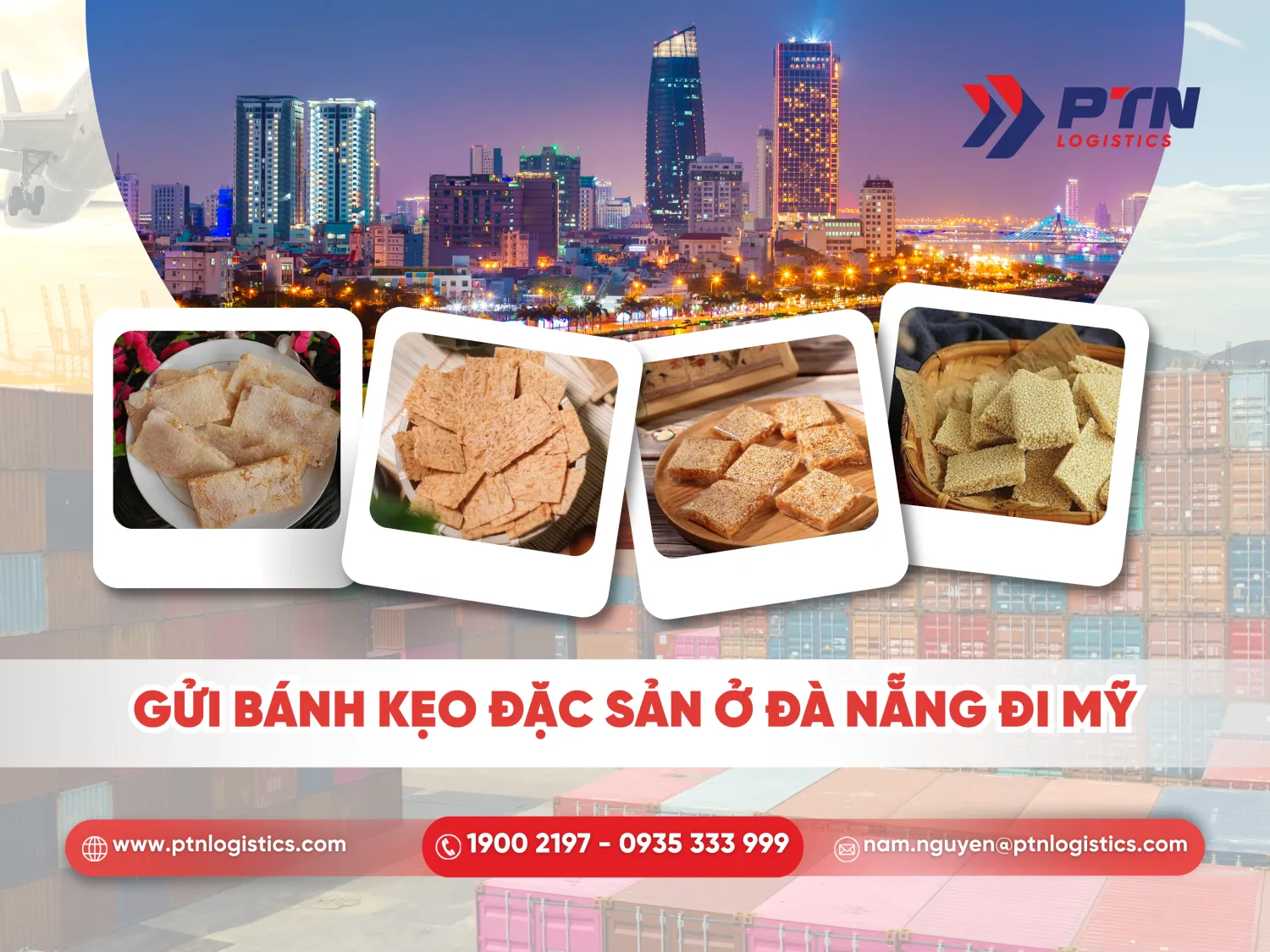 Gửi bánh kẹo là đặc sản ở Đà Nẵng đi Mỹ