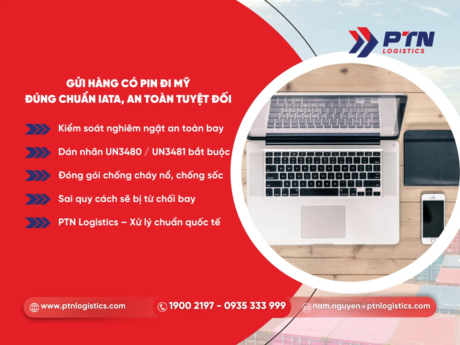 Gửi hàng có pin đi Mỹ đúng chuẩn IATA
