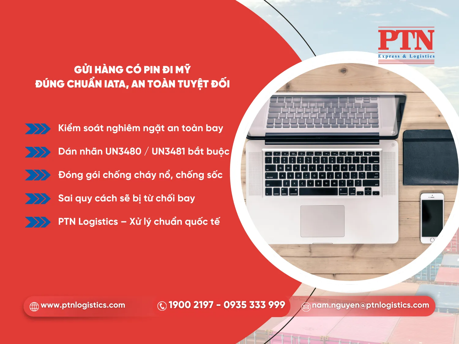 Gửi hàng có pin đi Mỹ