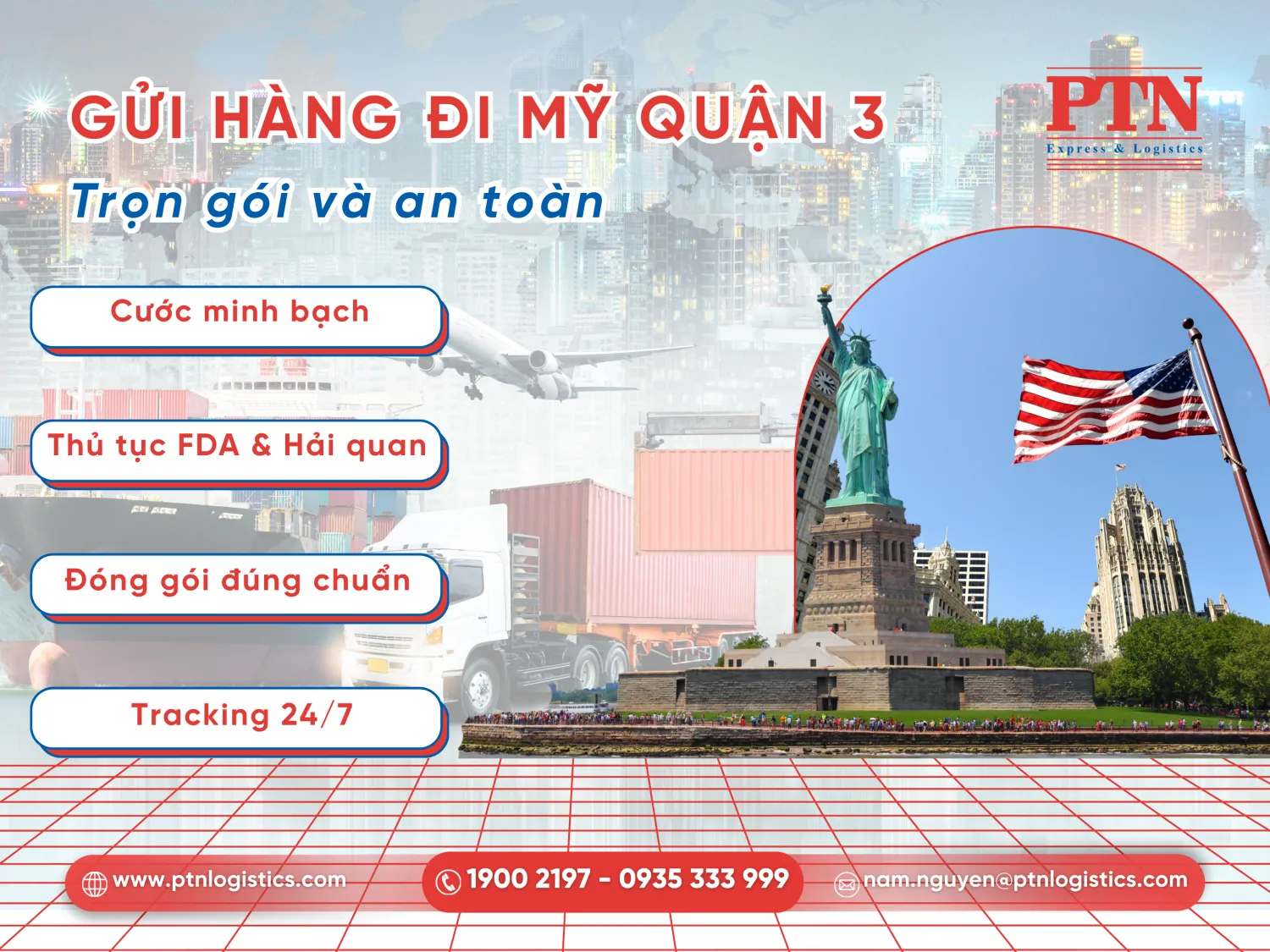 Gửi hàng đi Mỹ quận 3