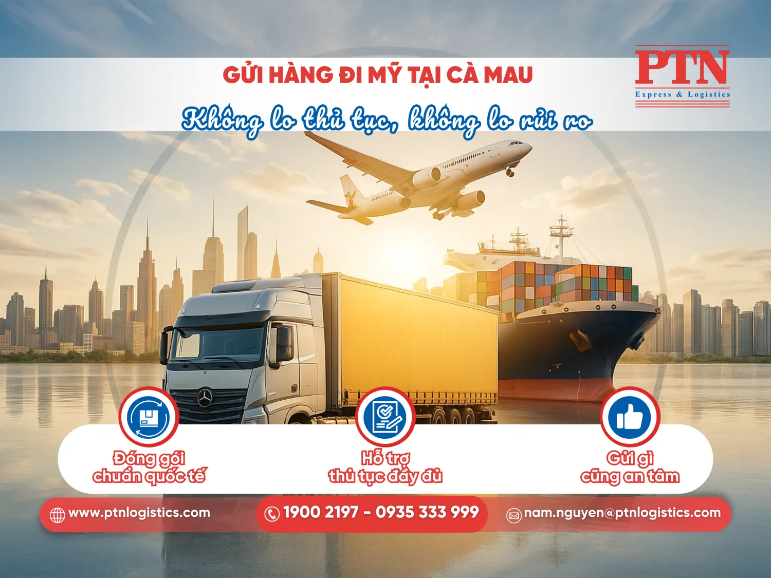 Gửi hàng đi Mỹ tại Cà Mau